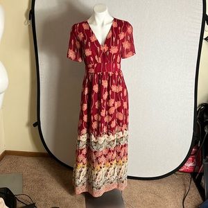Madewell women  floral maxi dress size 4  excellent used